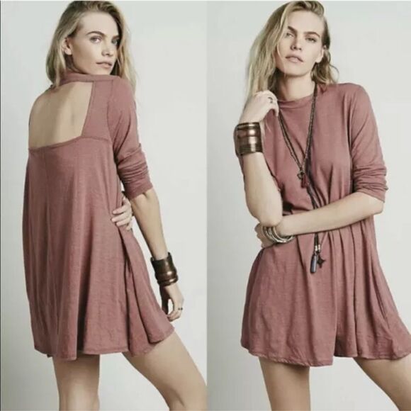 Free People Beach High Neck Open Back Dress Size S - Picture 12 of 12